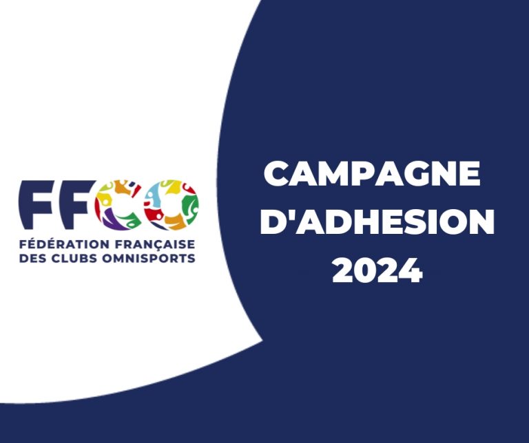 Visuel Campagne d'adhésion 2024 de la Fédération Française des Clubs Omnisports